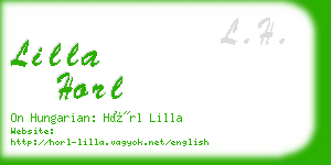 lilla horl business card